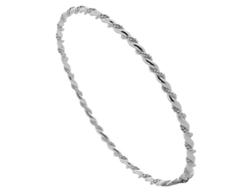 Sterling Silver Twisted Wire Bangle