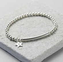 Load image into Gallery viewer, Silver Star Initial Bracelet - Silvary 
