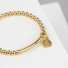 Load image into Gallery viewer, St Christopher Gold Pendant Bracelet - Silvary 
