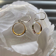 Load image into Gallery viewer, Silver &amp; Yellow Gold Drop Earrings - Silvary 
