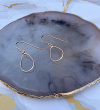 Load image into Gallery viewer, Wire Hoop Rose Gold Earrings - Silvary 
