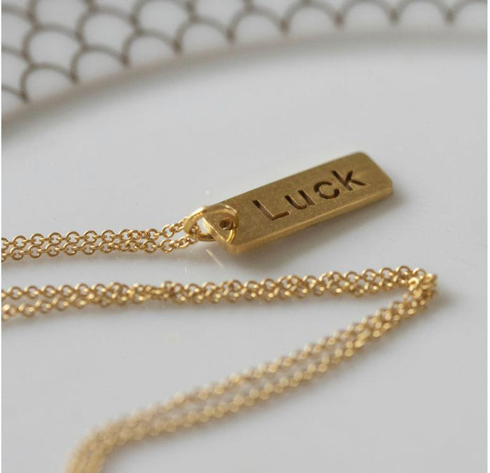 Good Luck Gold Pendant Necklace - Silvary 