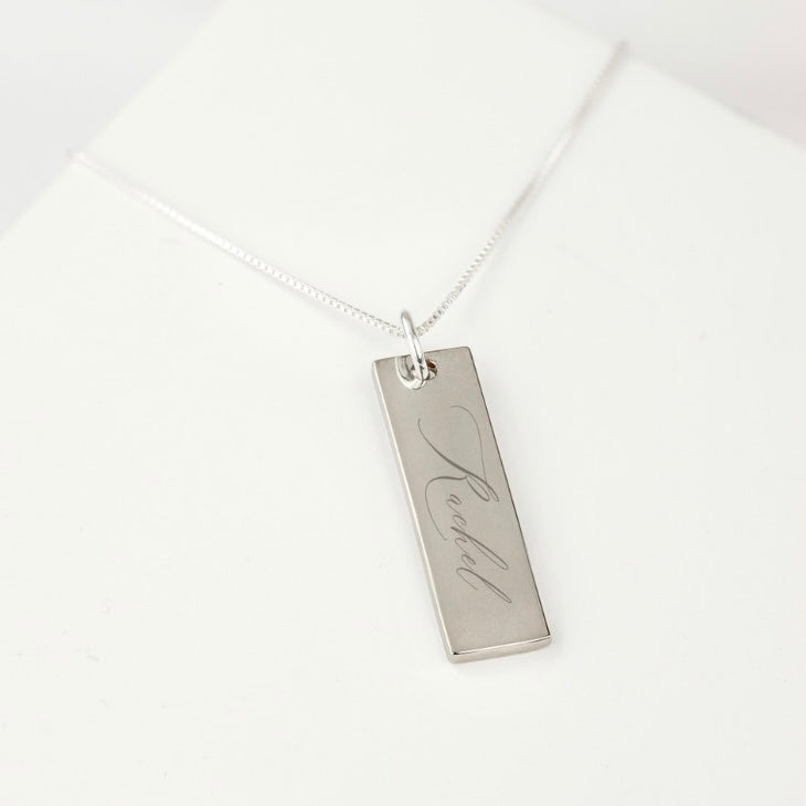 Bar Pendant with Scripted Name