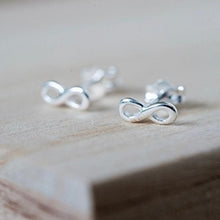 Load image into Gallery viewer, Sterling Silver Infinity Stud Earrings - Silvary 
