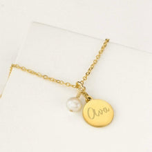 Load image into Gallery viewer, Gold &amp; Pearl Pendant Necklace - Silvary 
