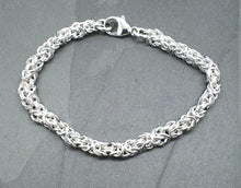 Load image into Gallery viewer, Handcrafted Sterling Silver Byzantine Bracelet - Silvary 
