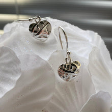 Load image into Gallery viewer, Silver Heart Drop Earrings - Silvary 
