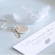 Load image into Gallery viewer, Silver Feather Remembrance Necklace - Silvary 

