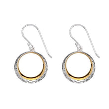 Load image into Gallery viewer, Silver &amp; Yellow Gold Drop Earrings - Silvary 
