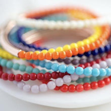 Load image into Gallery viewer, Bright Glass Bead Bracelets - Fun Colours - Silvary 
