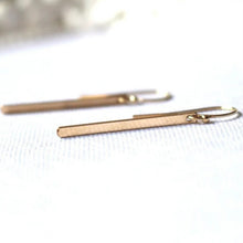 Load image into Gallery viewer, Rose Gold Bar Earrings
