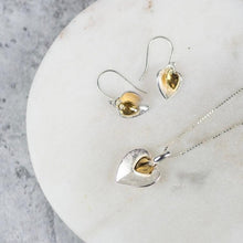 Load image into Gallery viewer, Silver &amp; Gold Heart Earrings in a Personalised Box - Silvary 
