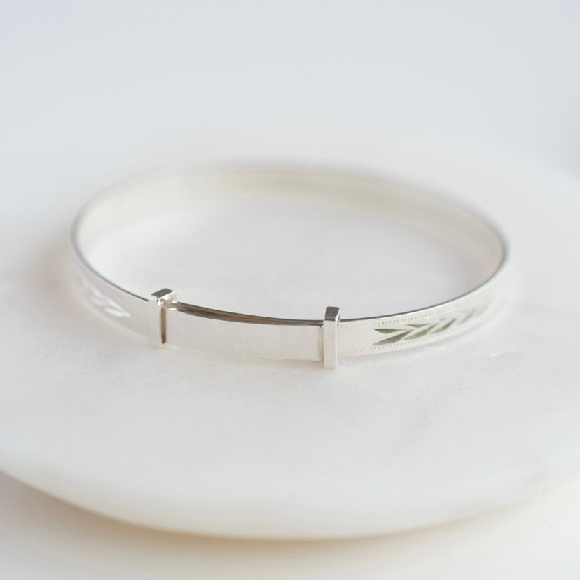 Christening Baby Bangle in Sterling Silver