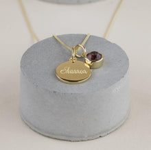 Load image into Gallery viewer, Swarovski Crystal Birthstone Necklace Gold - Silvary 
