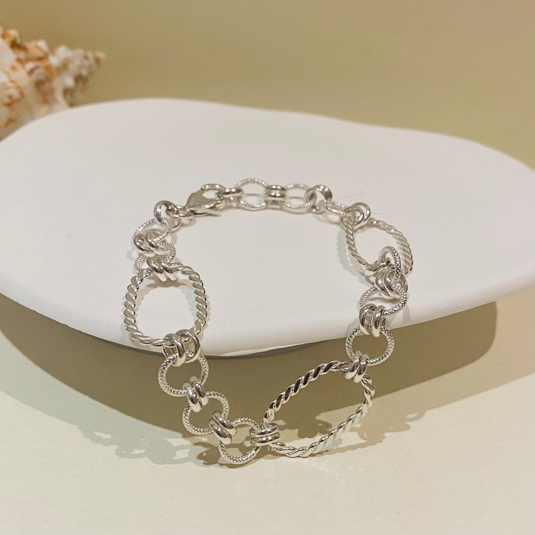 Silver Link Bracelet Handcrafted