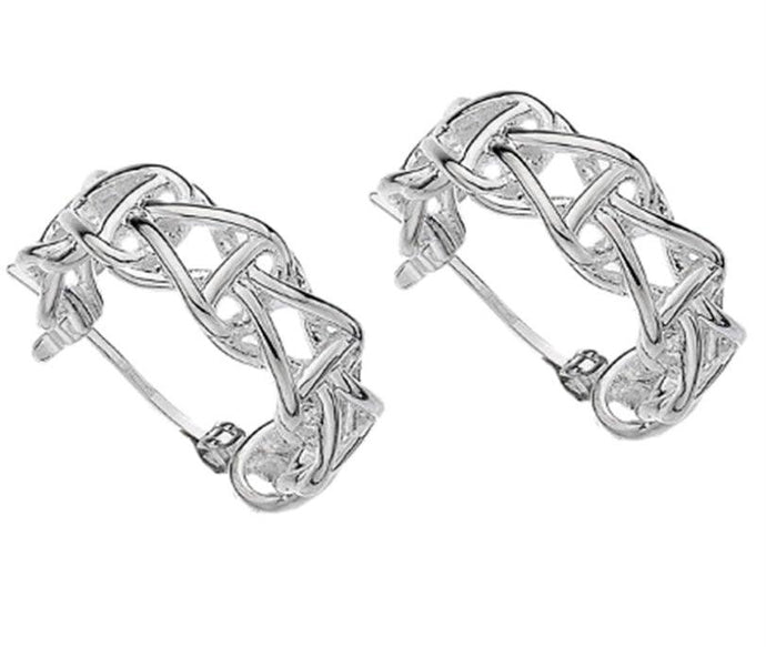 Chunky Knot Chain Hoop Earrings - Silvary 