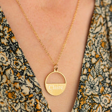 Load image into Gallery viewer, Circle Personalised Gold Necklace
