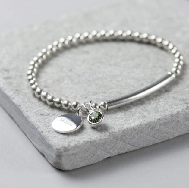 Swarovski Crystal Birthstone Bracelet Silver - Silvary 