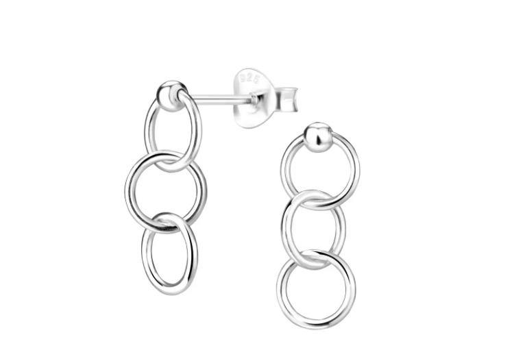 Triple Circle Studs - Sterling Silver - Silvary 