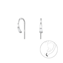 Load image into Gallery viewer, Sterling Silver Curved Ear Huggers - Silvary 
