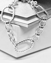 Load image into Gallery viewer, Sterling Silver Woven Rope Bracelet handcrafted 
