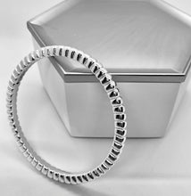 Load image into Gallery viewer, Sterling 925 Silver Ridged Bangle - Bangles
