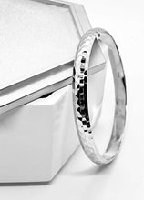 Load image into Gallery viewer, Sterling Silver 925 Hammered Bangle - Bangles
