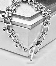 Load image into Gallery viewer, STERLING SILVER BALL AND CIRCLE BRACELET - Bracelets
