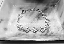 Load image into Gallery viewer, STERLING SILVER LOVE HEART BRACELET - Bracelets
